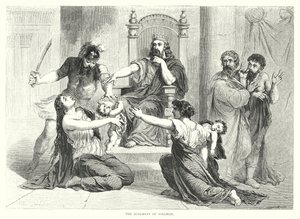 The Judgment of Solomon (rytina) od English School