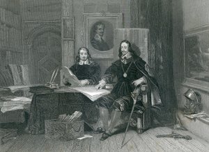 Král a Hyde v Oxfordu, J. T. Willmore, 1844 od English School