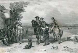 Král na své cestě do Skotů, vyrytý Frederickem. T. Heath, 1844 od English School