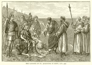 Přistání svatého Augustina v Kentu, n. l. 597 od English School