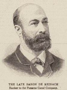 Zesnulý baron de Reinach (rytina) od English School