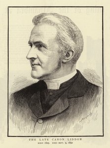The Late Canon Liddon (rytina) od English School