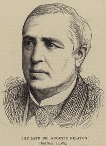 Zesnulý Dr Auguste Nelaton (rytina) od English School