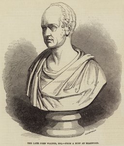 Zesnulý John Walter, Esquire, z busty v Bearwood (rytina) od English School