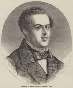 Zesnulý pan Wright, komik (rytina) od English School
