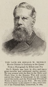 Zesnulý sir Oswald W Brierly (rytina) od English School