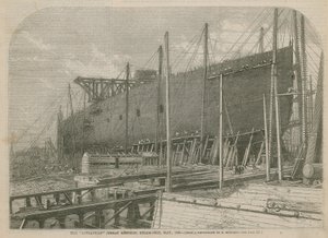Parní loď Leviathan (Great Eastern), květen 1856 od English School
