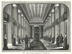 The Library Hall, Edinburgh University (rytina) od English School