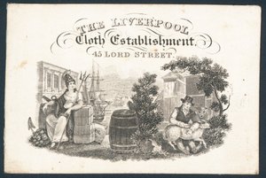 Liverpool Cloth Establishment, vizitka od English School