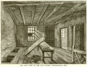Loft používaný Cato Street Conspirators, 1820 od English School