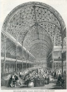 London Crystal Palace, Regent Circus, Oxford Street, 1858 od English School