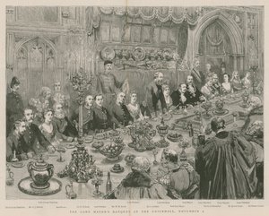 Banket lordů starostů v Guildhall, Londýn, 9. listopadu 1887 od English School