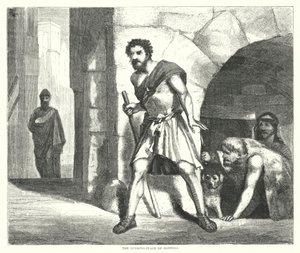 Lurking-Place of Robbers (rytina) od English School