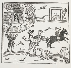 The Mad Pranks of Tom Tram, ilustrace z Chap-books of the Eighteenth Century od Johna Ashtona, hospoda. 1882 od English School