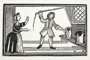 The Mad Pranks of Tom Tram, ilustrace z Chap-books of the Eighteenth Century od Johna Ashtona, hospoda. 1882 od English School