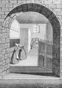 Způsob útěku Johna Shepherda z Odsouzené díry v Newgate, 1724 od English School