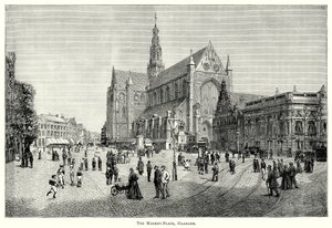 Tržiště, Haarlem (rytina) od English School