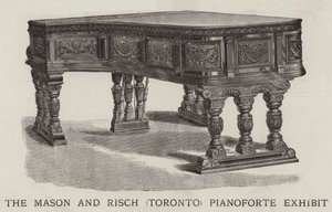 The Mason and Risch (Toronto) Pianoforte Exhibit (rytina) od English School