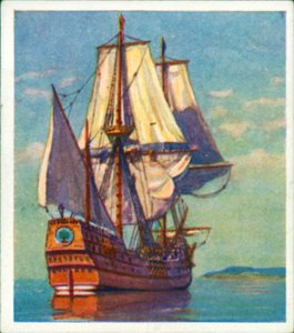 "Mayflower" (barevná litografie) od English School
