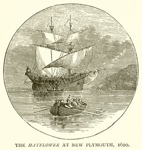 Mayflower v New Plymouth, 1620 od English School