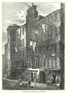 Trh s jídlem, Cowgate (rytina) od English School