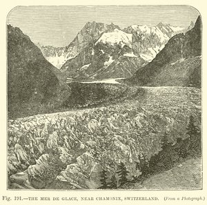 Mer de Glace, poblíž Chamonix, Švýcarsko od English School