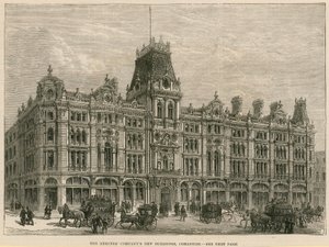 Nové budovy Mercers Company, Cheapside, Londýn od English School