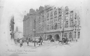 The Midland Hotel, Manchester, kolem roku 1910 od English School