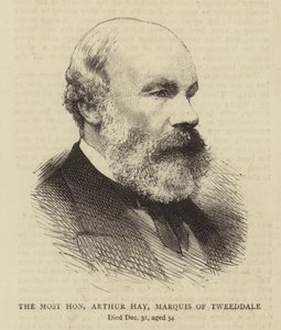 Nejčestnější Arthur Hay, markýz z Tweeddale (rytina) od English School