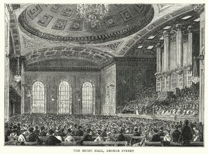 The Music Hall, George Street (rytina) od English School