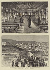 Nové bulharské shromáždění (rytina) od English School