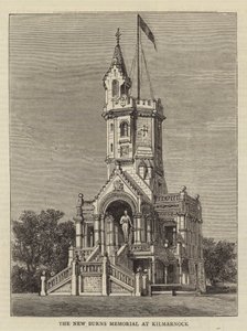 The New Burns Memorial at Kilmarnock (rytina) od English School