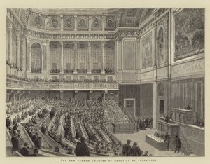 Nová francouzská poslanecká sněmovna ve Versailles (rytina) od English School
