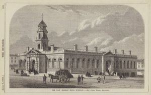 The New Market Hall, Burnley, pan James Green, architekt (rytina) od English School