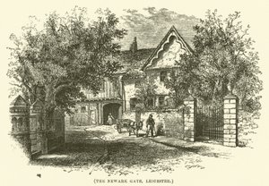 Newark Gate, Leicester (rytina) od English School