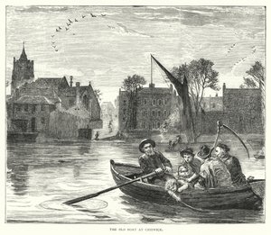 The Old Boat at Chiswick (rytina) od English School