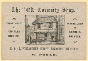 The Old Curiosity Shop, Portsmouth Street, Lincolns Inn Fields, Londýn; Prodejce odpadového papíru Poole od English School