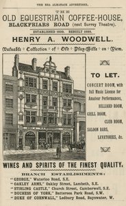 The Old Equestrian Coffee House, Blackfriars Road, Londýn od English School