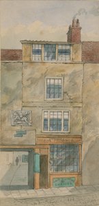 The Old George Inn, Snow Hill, Londýn, v roce 1854 (wc na papíře) od English School