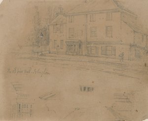 The Old Pied Bull Inn, Islington (inkoust na papíře) od English School