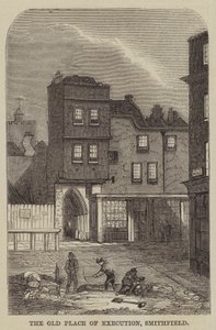 The Old Place of Execution, Smithfield (rytina) od English School