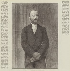 Otevření parlamentu, pan H D Erskine, New Serjeant-at-Arms (rytina) od English School