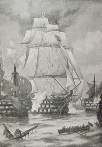 Zahájení bitvy o Trafalgar od English School