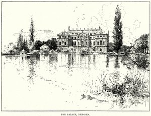 Der Palast, Dresden (Gravur) von English School