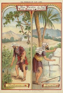 Podobenství o Kristu: Podobenství o dvou synech (chromolitho) od English School