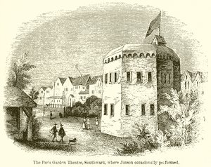 Paris Garden Theatre, Southwark, kde Jonson příležitostně vystupoval od English School