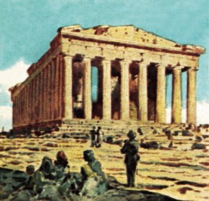 Parthenon v Aténách od English School