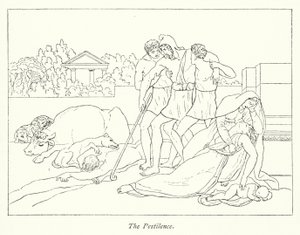 The Pestilence (litho) od English School
