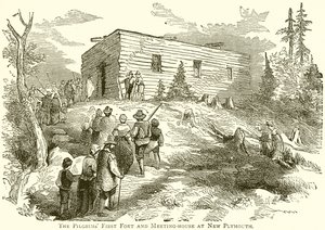 The Pilgrims First Fort and Meeting-House v New Plymouth od English School