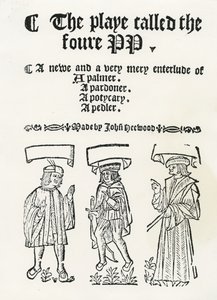 Hra s názvem foure PP, c. 1530 (dřevořez) od English School